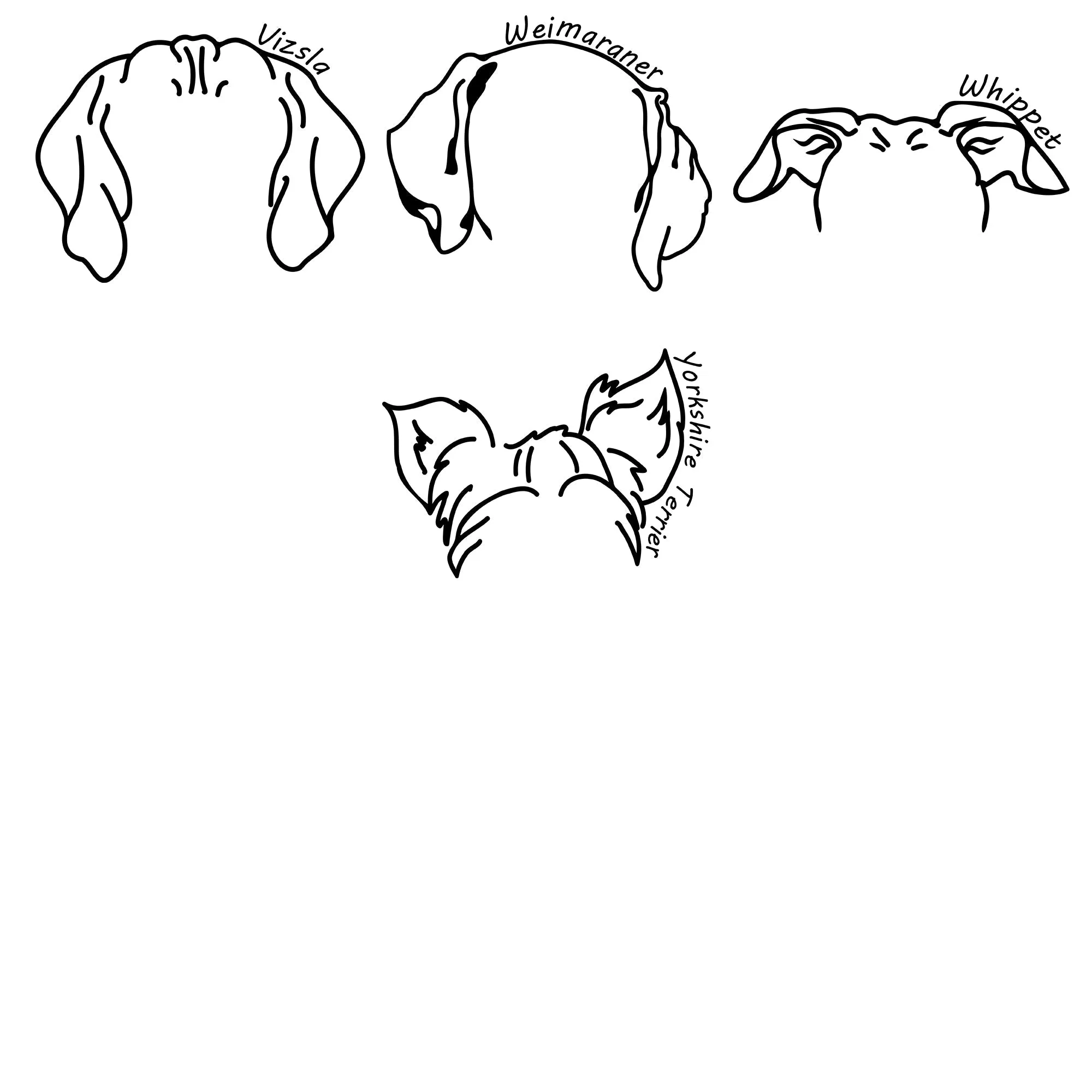 PERSONALIZED DOG EARS (Small Graphic) - Crewneck Sweatshirt