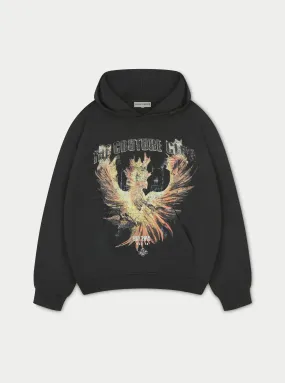 PHOENIX GRAPHIC HOODIE - BLACK