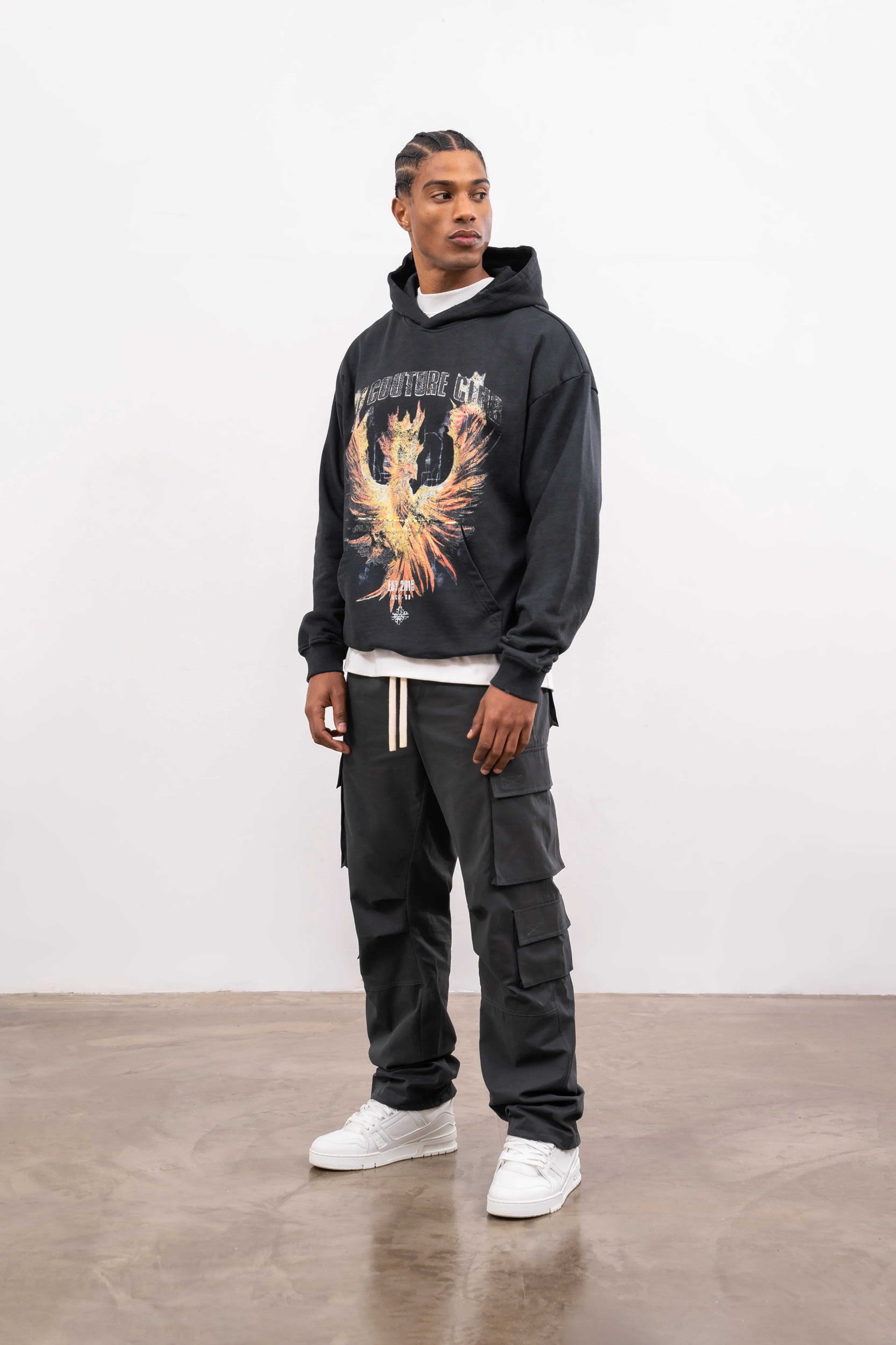 PHOENIX GRAPHIC HOODIE - BLACK