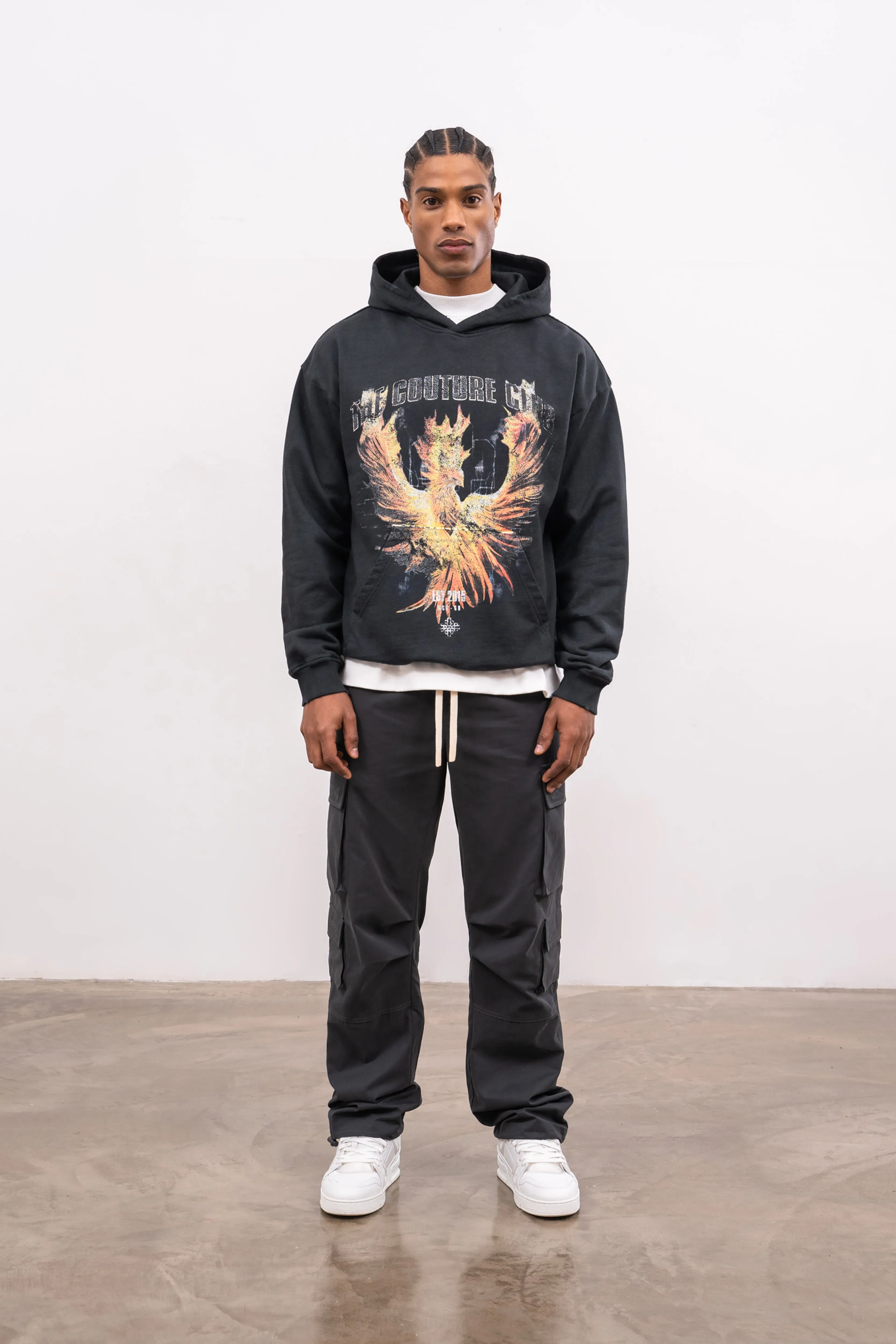 PHOENIX GRAPHIC HOODIE - BLACK