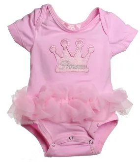 Popatu Baby Tutu Bodysuit Pink Princess Crown