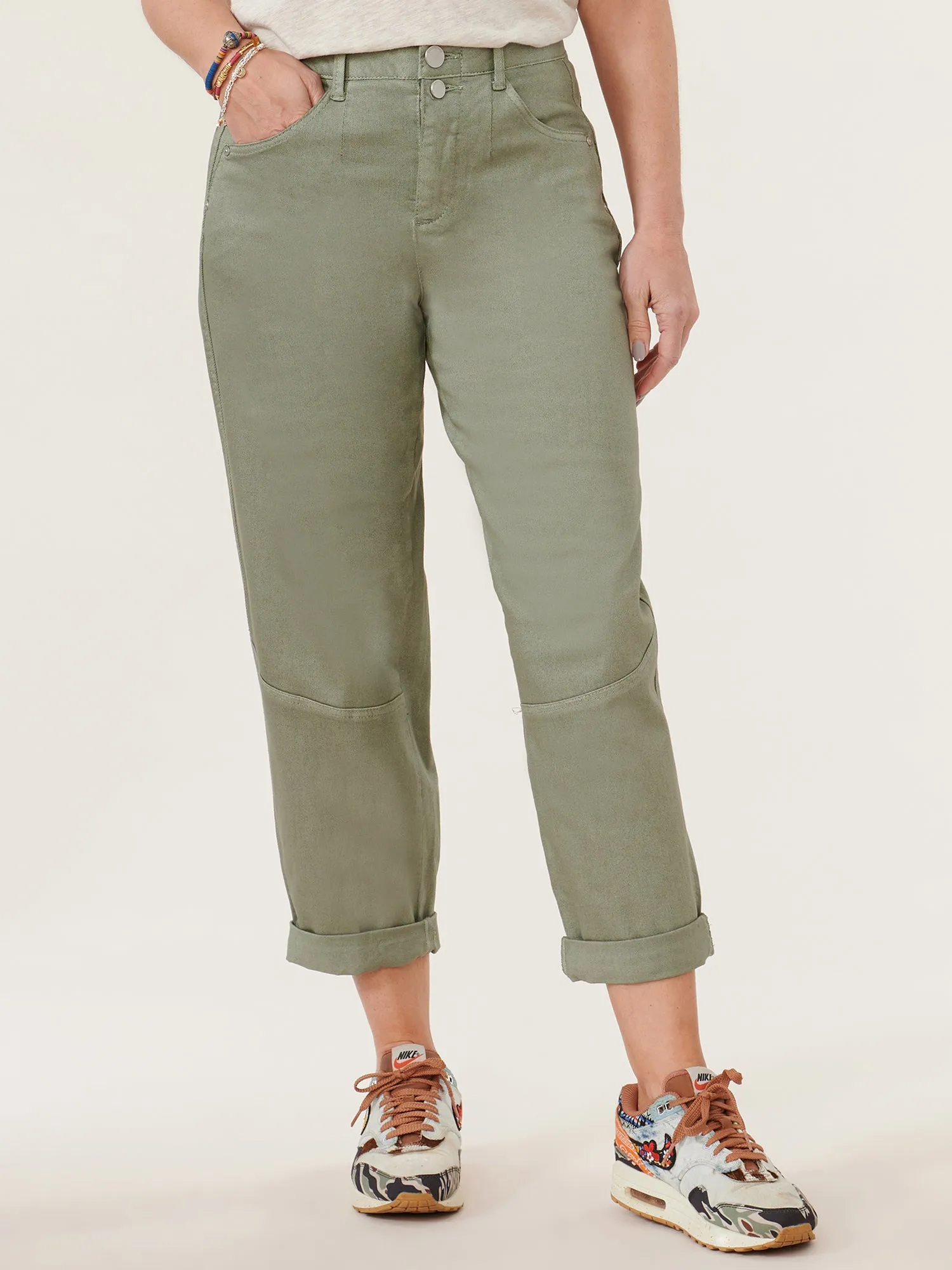 "Ab"solution® Skyrise Pleat Front Tapered Utility Pants