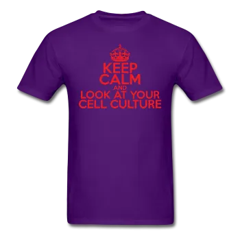 "Keep Calm and Look At Your Cell Culture" (red) - Men's T-Shirt