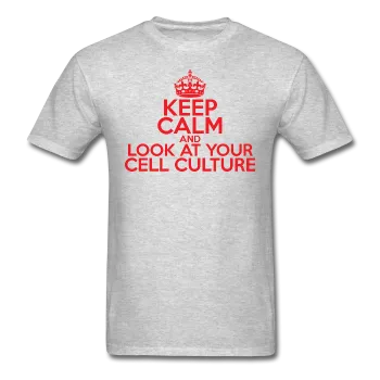 "Keep Calm and Look At Your Cell Culture" (red) - Men's T-Shirt