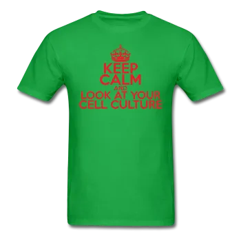 "Keep Calm and Look At Your Cell Culture" (red) - Men's T-Shirt