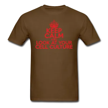 "Keep Calm and Look At Your Cell Culture" (red) - Men's T-Shirt