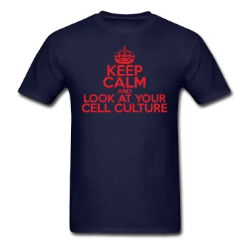 "Keep Calm and Look At Your Cell Culture" (red) - Men's T-Shirt