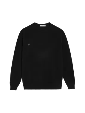 Recycled Cashmere Crewneck Sweatshirt—black