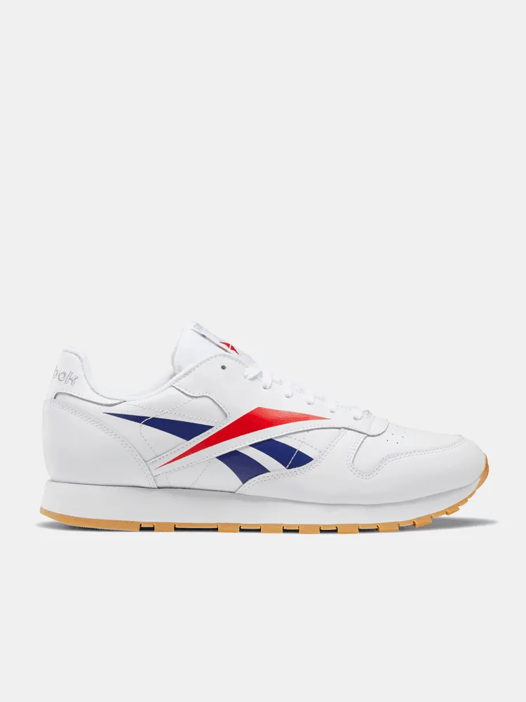 Reebok Classic Leather MU - White / Scarlet / Phantom Blue