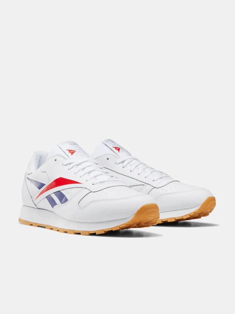 Reebok Classic Leather MU - White / Scarlet / Phantom Blue