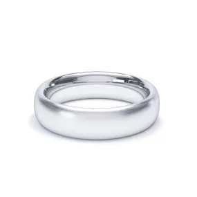 - Regular Court Profile Satin Polish Wedding Ring Platinum