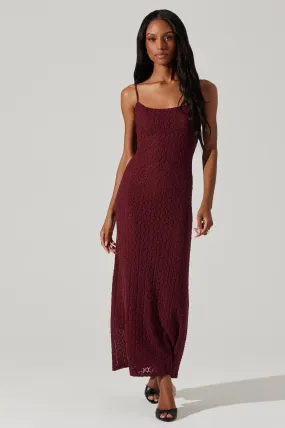 Renaisse Textured Maxi Dress