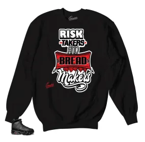 Retro 9 Bred Sweater - Risk Takers - Black