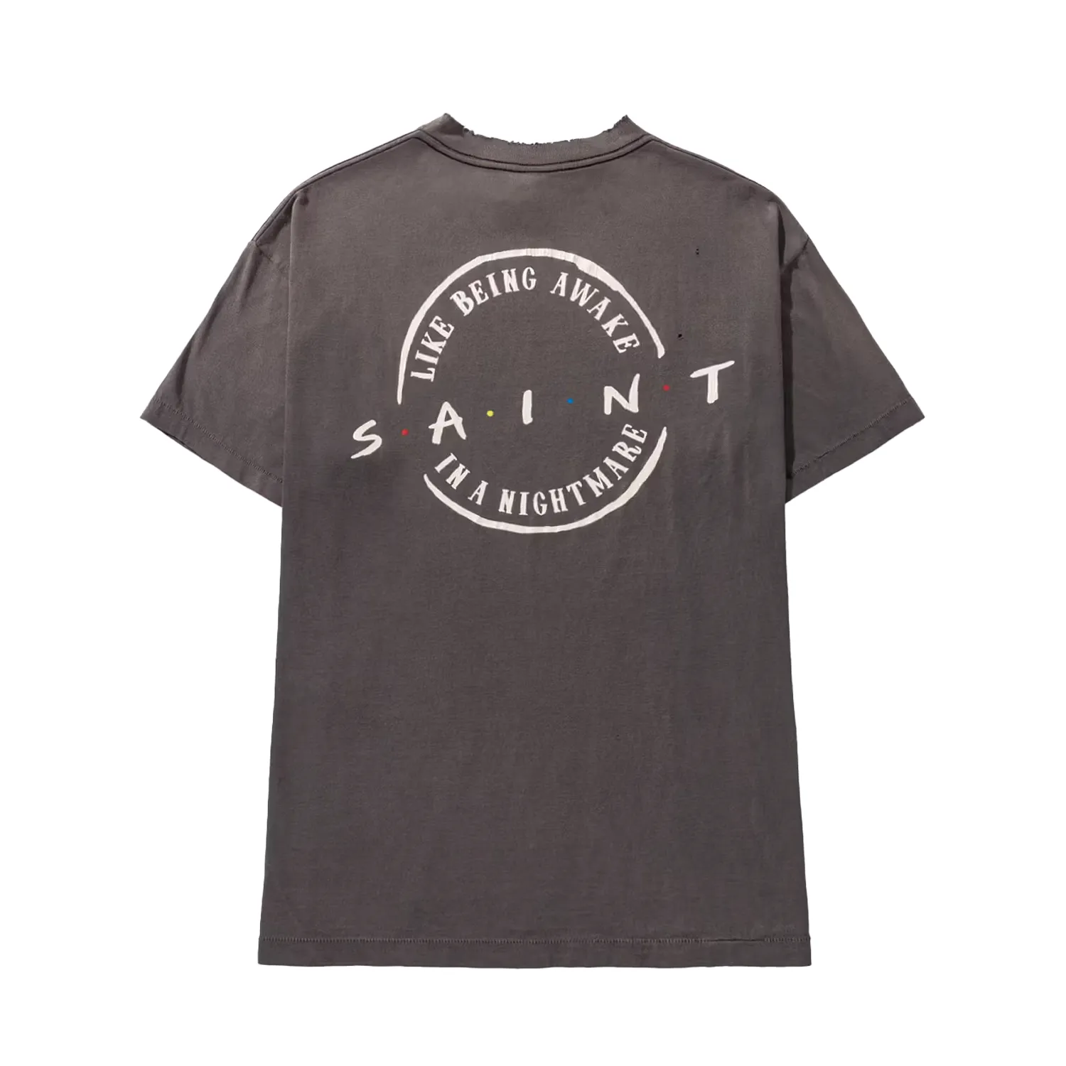 Saint Michael Heart Tee Washed Black