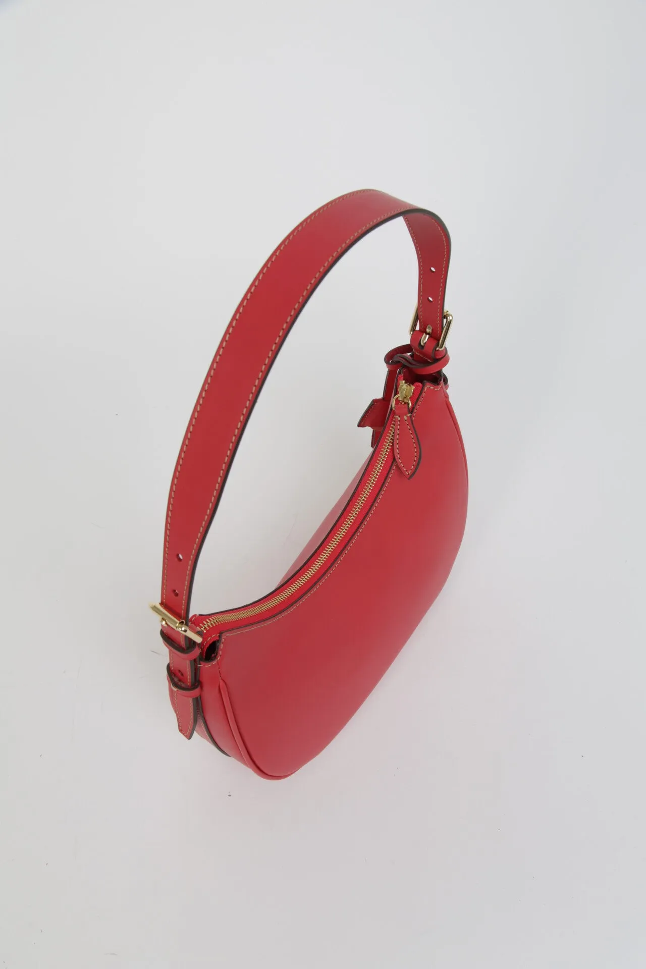 SANDRA SHOULDER BAG IN ITALIAN LEATHER IN CORAL PINK