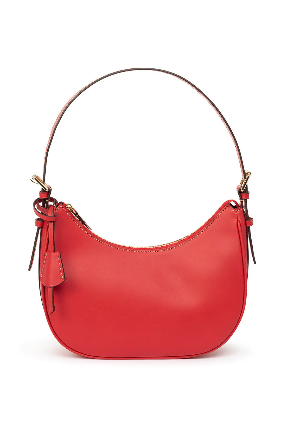 SANDRA SHOULDER BAG IN ITALIAN LEATHER IN CORAL PINK