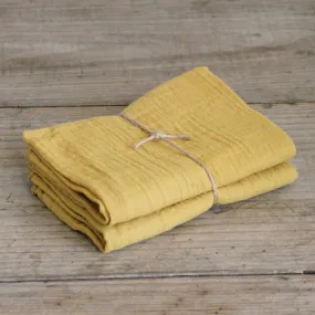 Set of Two Cotton Napkins - Mustard