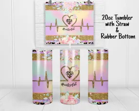 Skinny Tumbler | Nurse Life - Light Pink