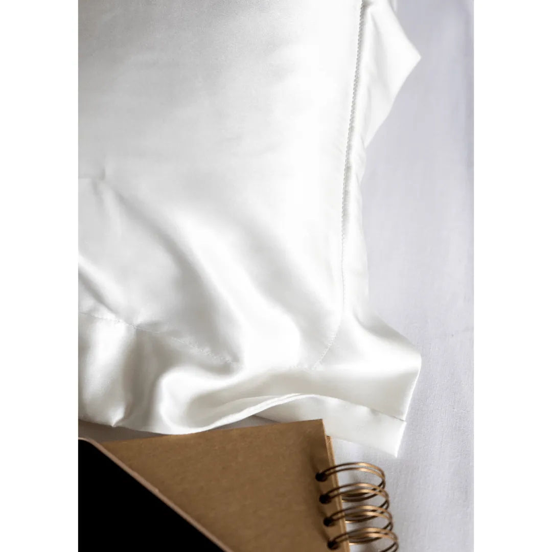 Soft Oxford Satin Pillowcase -Ivory White