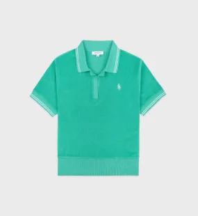 SRC Terry Polo - Caribbean/White