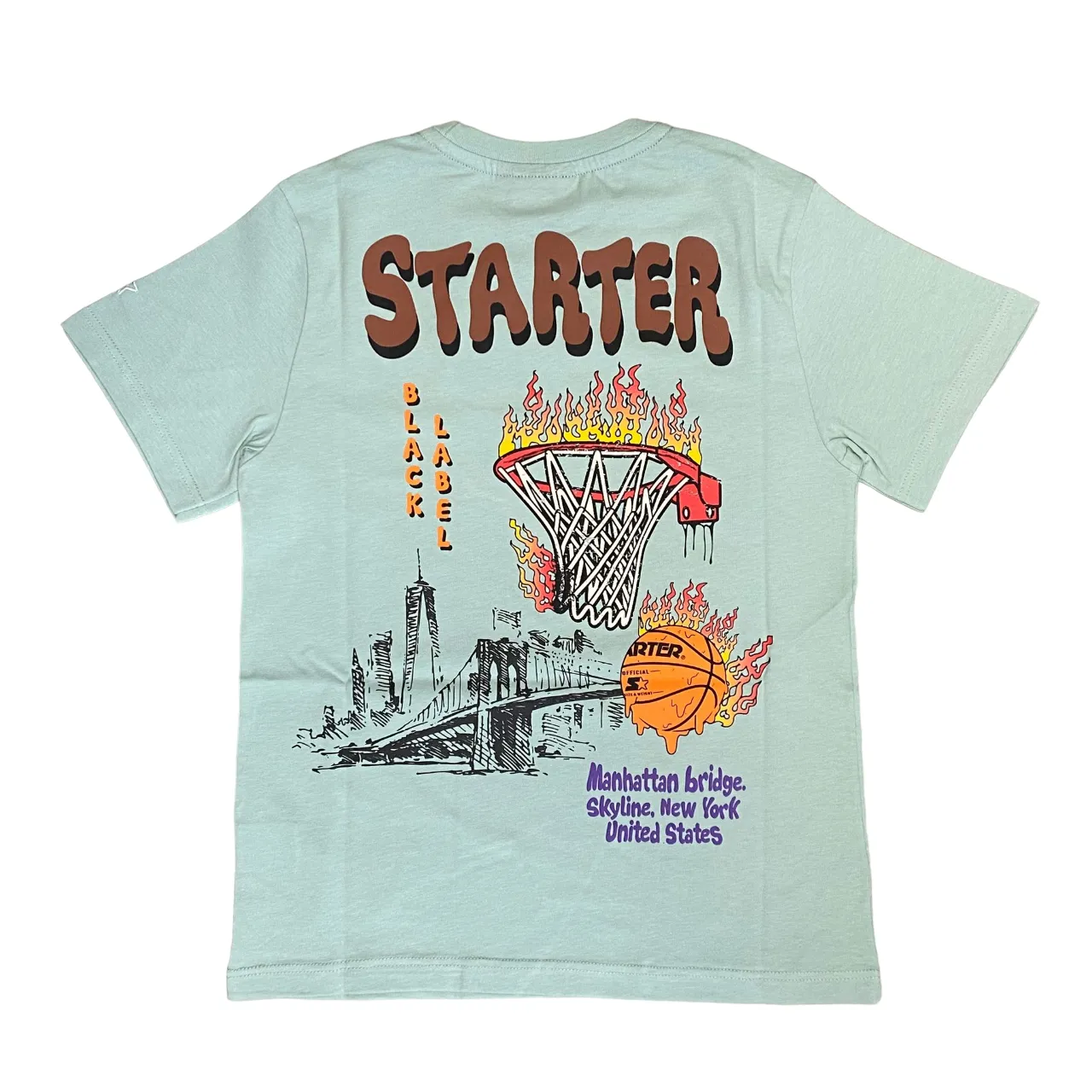 Starter short sleeve t-shirt for boys with 1246 fog print