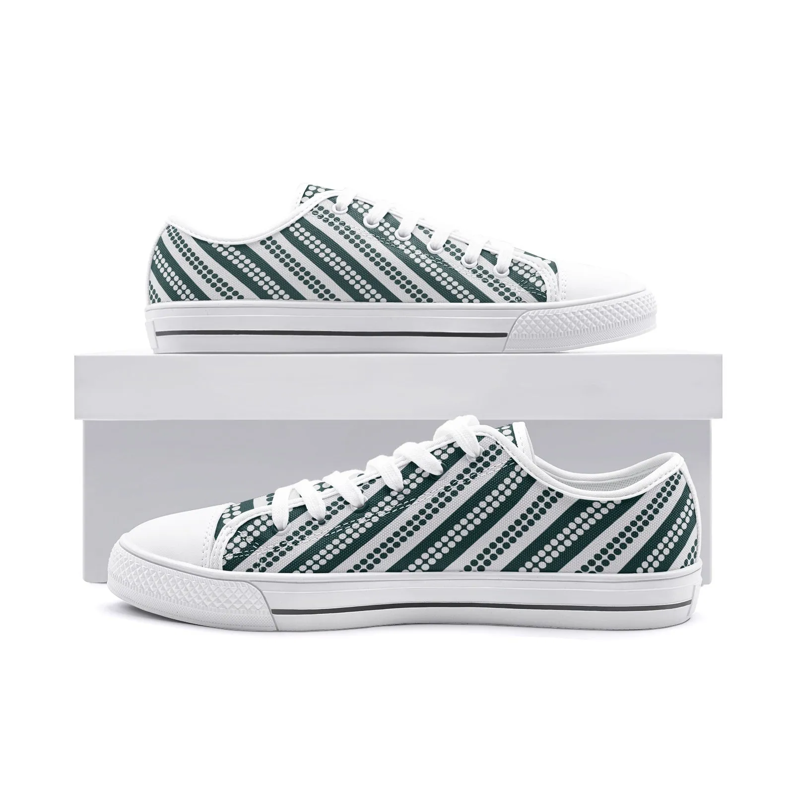 Striped Unisex Low Top Canvas Shoes