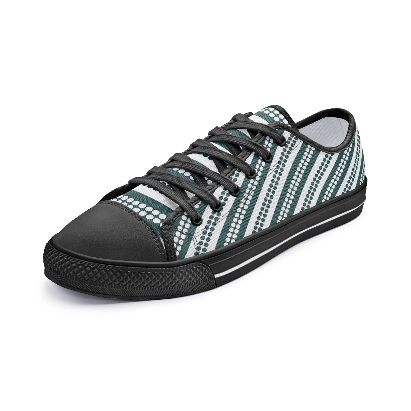 Striped Unisex Low Top Canvas Shoes