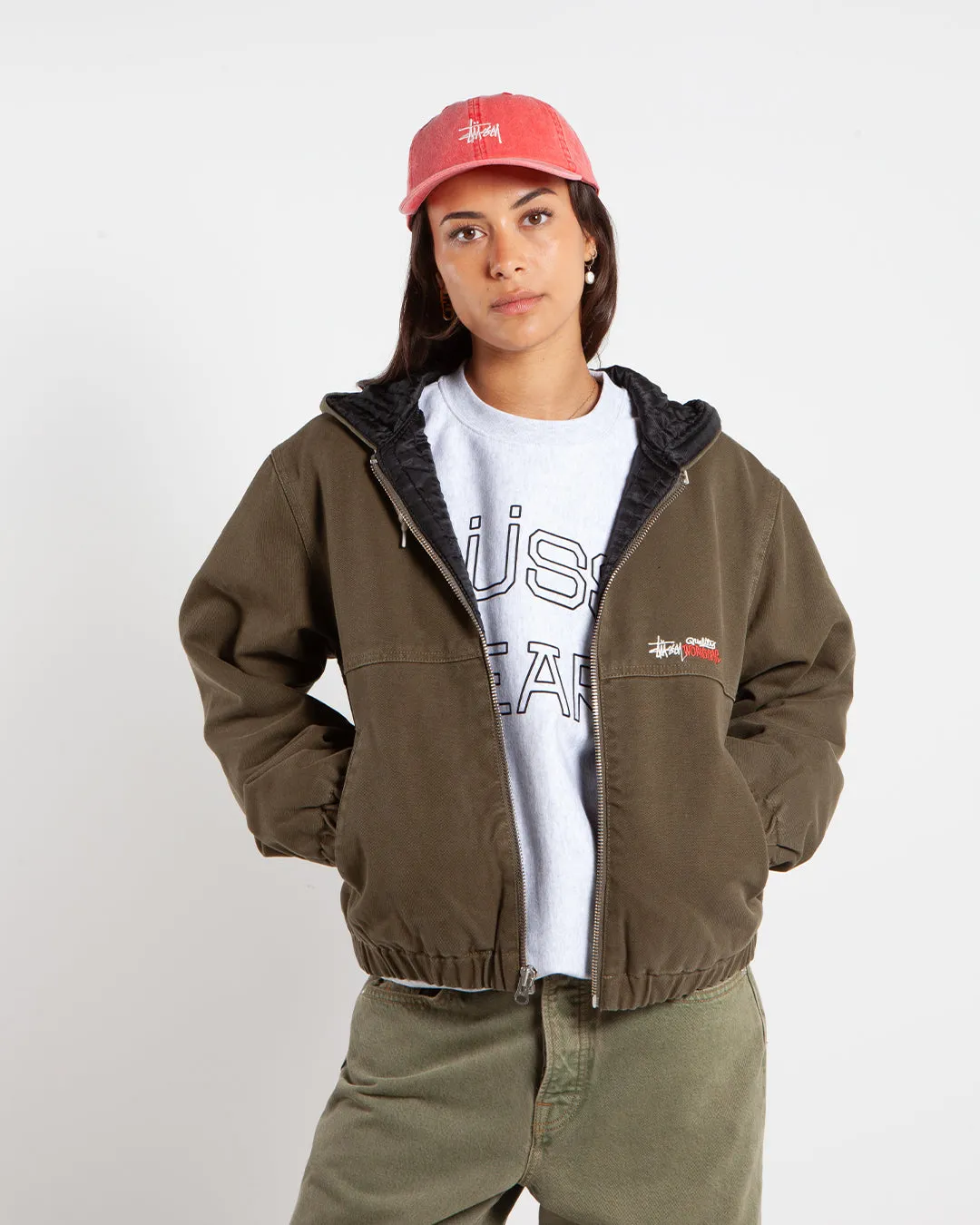 Stüssy Canvas Insulated Work Jacket Olive