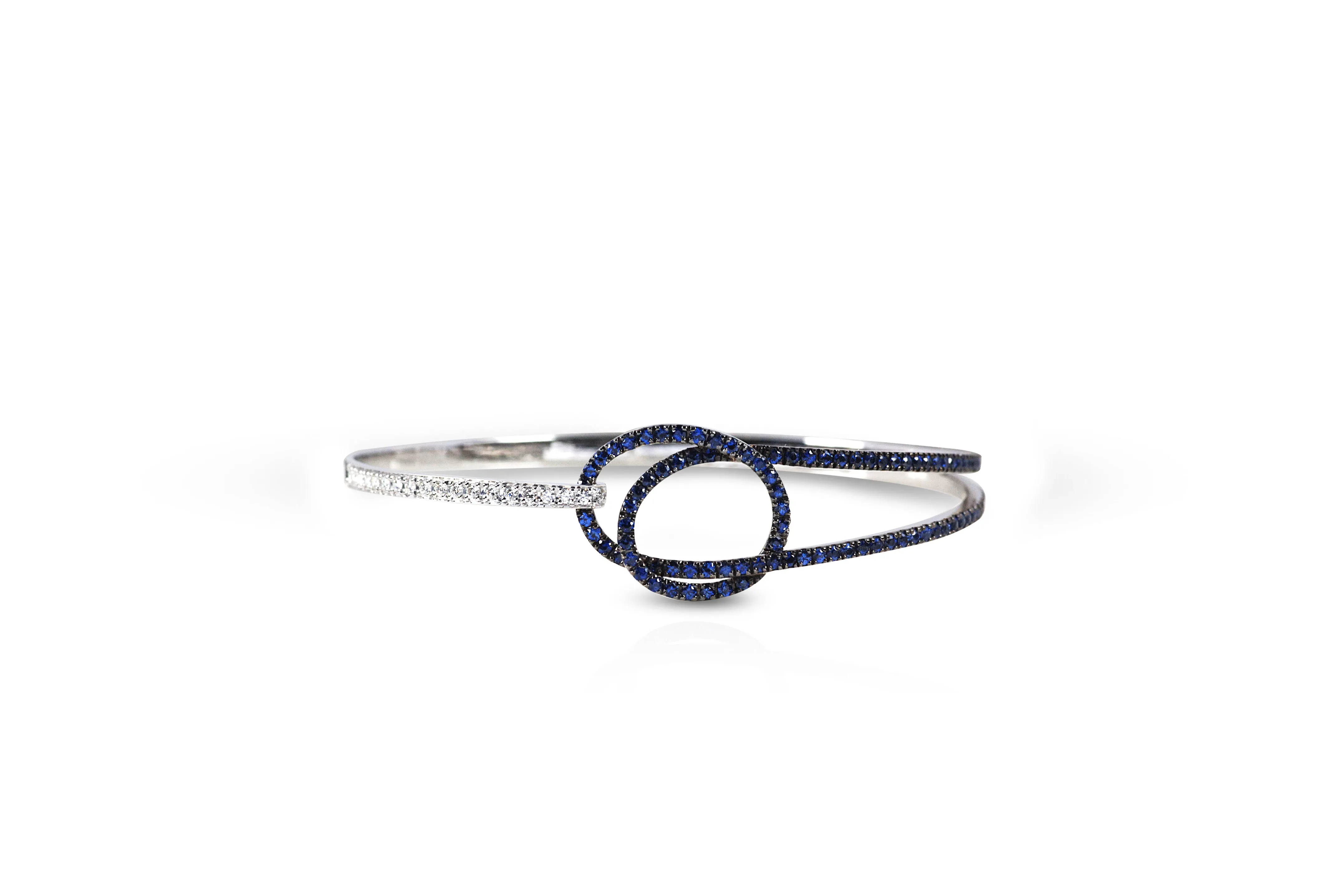 Talisman: Eternity Knot Sapphire and Diamond Bangle