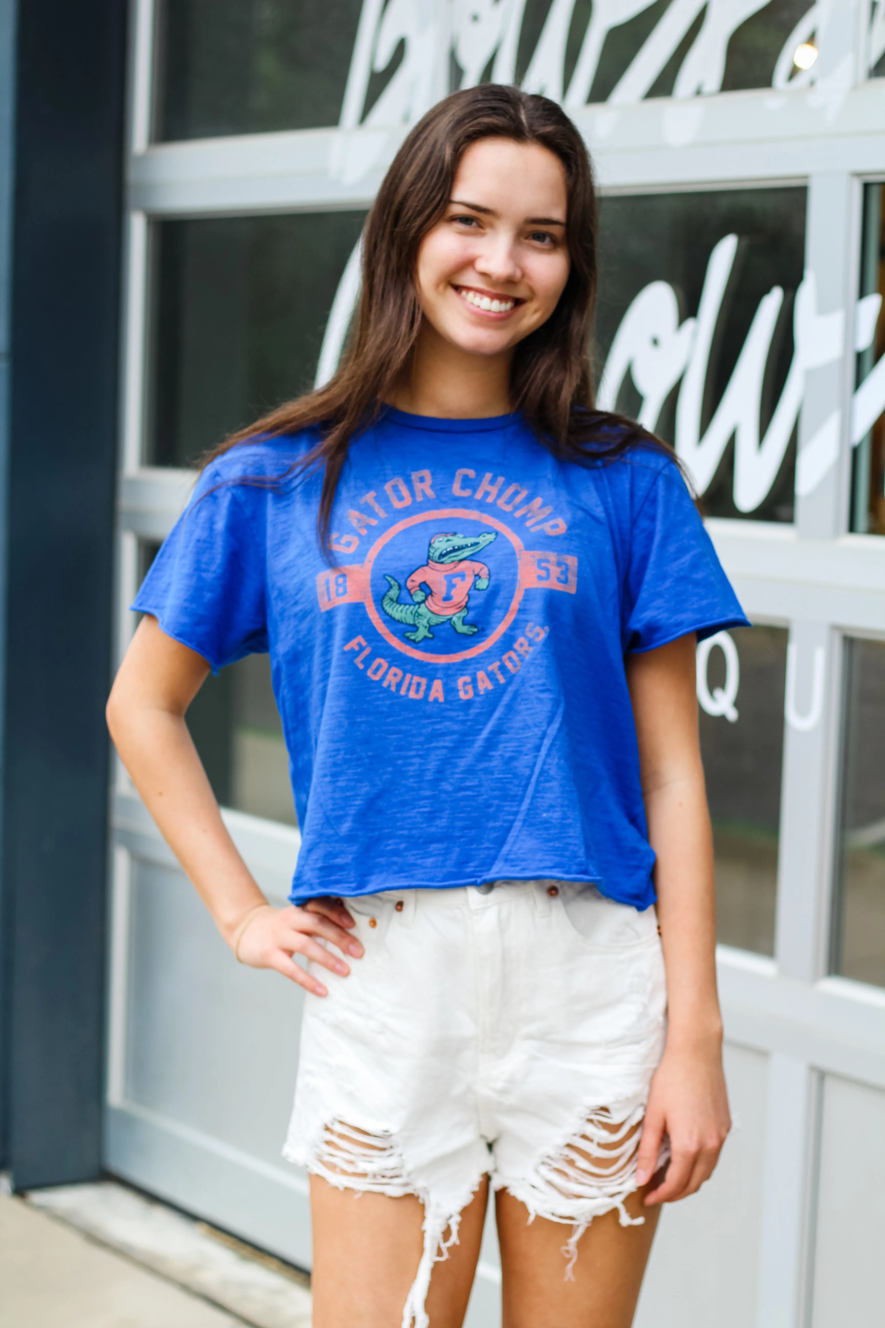 The Erin Gator Chomp Cropped Tee