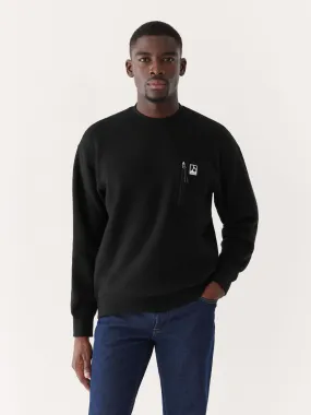 The Explorer Polar Fleece Crewneck in Black