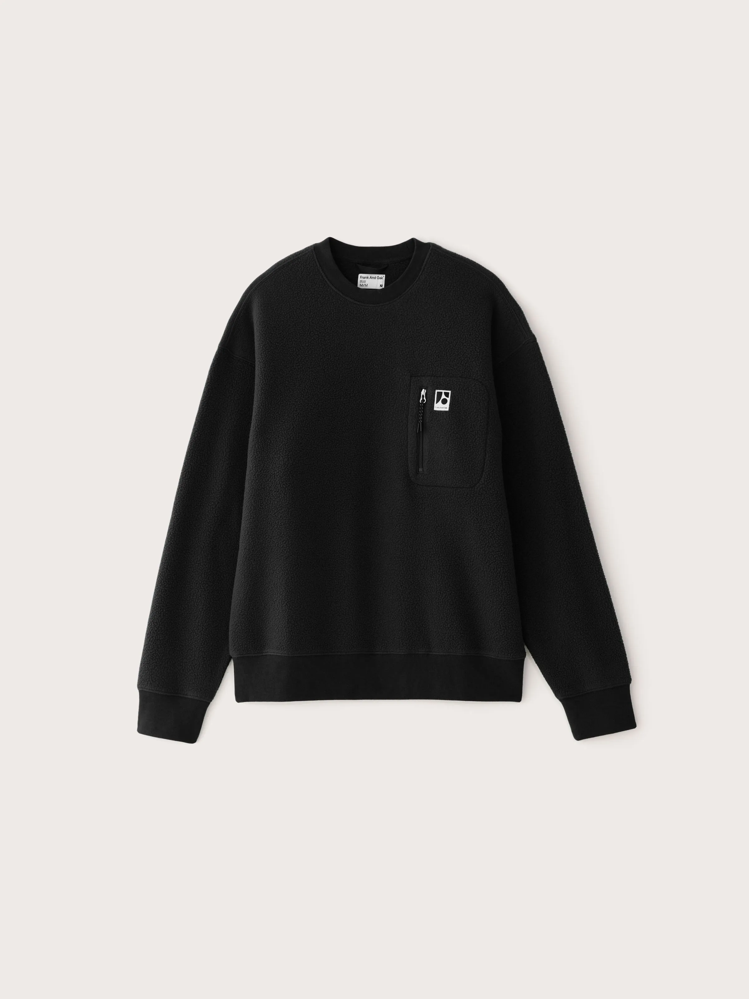 The Explorer Polar Fleece Crewneck in Black