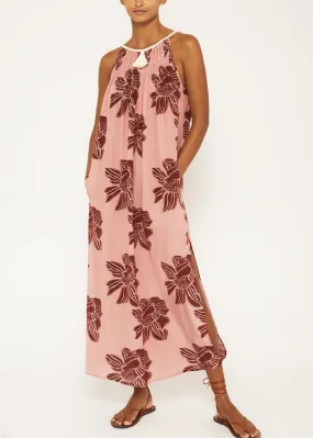 Valerie Pink Floral Maxi Kaftan