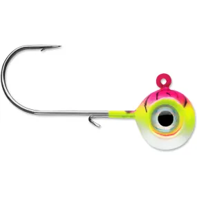 Vmc Neon Moon Eye 3D Holographic Jig Fishing Lure Pink Fire Uv Size 2/0 1/4 Oz. 4 Count Nme14-Pfu