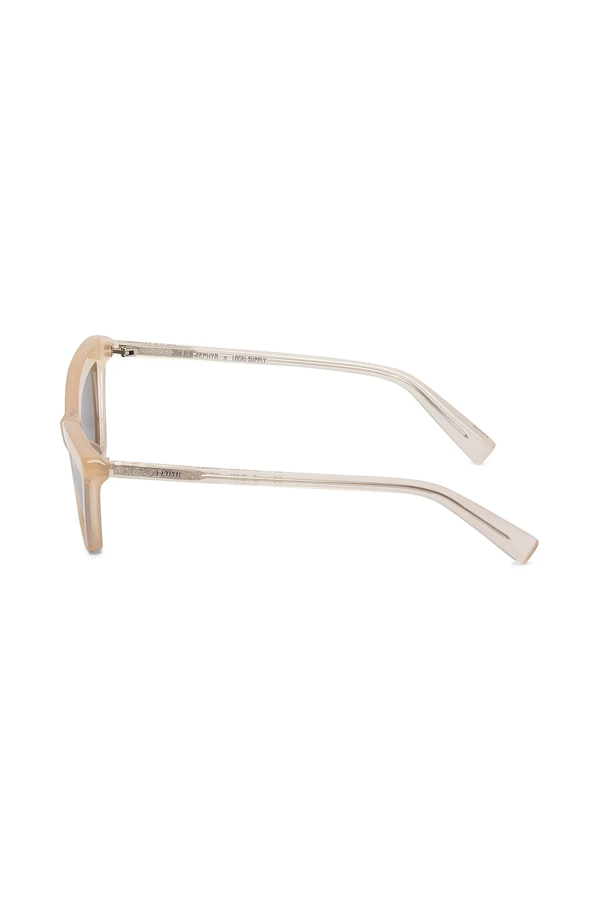 Zulu & Zephyr x Local Supply - Slim Cat Eye Sunglasses - Shell