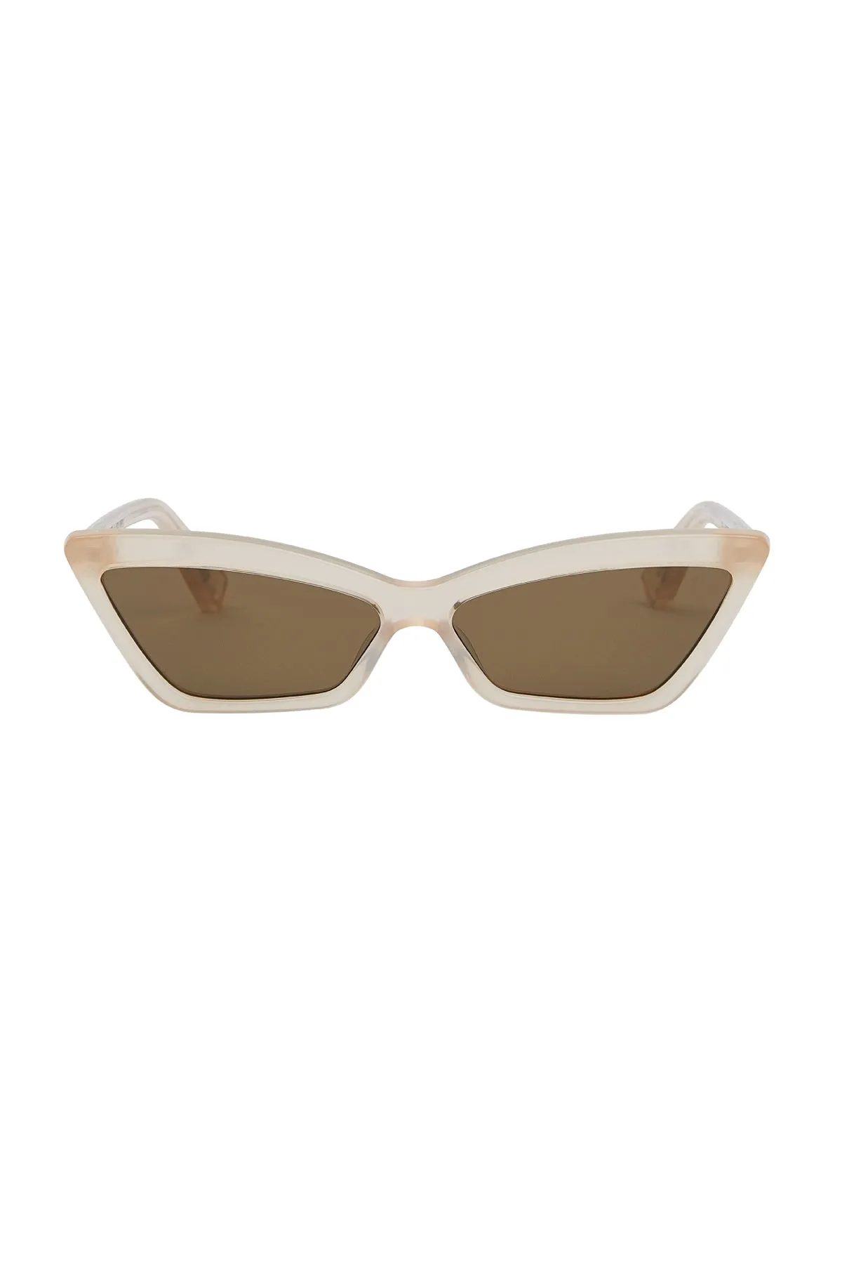 Zulu & Zephyr x Local Supply - Slim Cat Eye Sunglasses - Shell